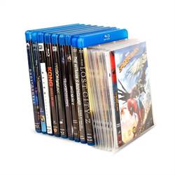 Blu-Ray Aufbewahrung: Blu-Ray-Kombipack - 50 Blu-Ray-Hüllen, 2 Ringordner