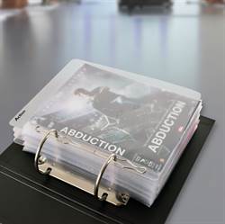 DVD-Register mit Ringbuch-Löchern inkl. Etikketen mit vorgedruckten Filmgenres - 16 Stück 