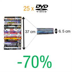DVD-Kombipack - 50 doppelte DVD-Hüllen mit Filz, 2 Ordner