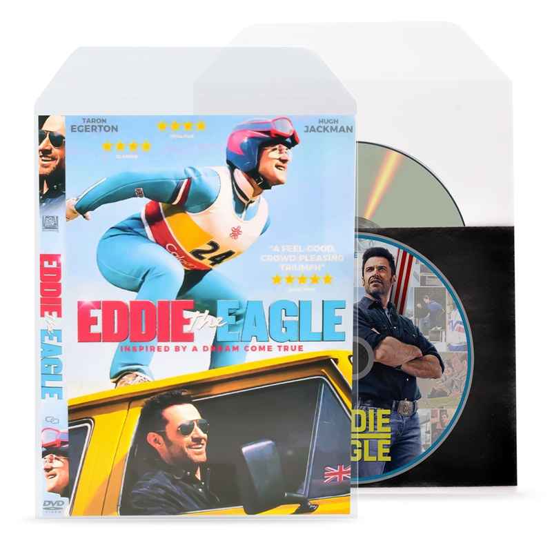 Einzel- / Doppel-DVD-Hülle mit Vlies zur DVD-Aufbewahrung - 50 St.