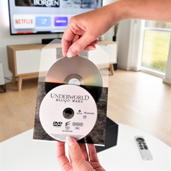 Einzel- / Doppel-DVD-Hülle mit Vlies zur DVD-Aufbewahrung - 50 St.