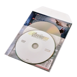 Einzel- / Doppel-DVD-Hülle mit Vlies zur DVD-Aufbewahrung - 50 St.