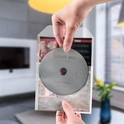 Einzel- / Doppel-DVD-Hülle mit Vlies zur DVD-Aufbewahrung - 50 St.