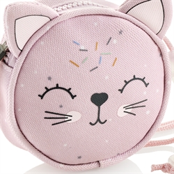 Kleine Handtasche, Rosa Katze - 1 Stück.