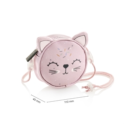 Kleine Handtasche, Rosa Katze - 1 Stück.